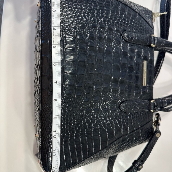 Brahmin Black Crocodile Embossed Women's Bag - Picture 7 of 9